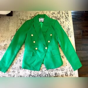 Walter Baker Green blazer with gold buttons size XS